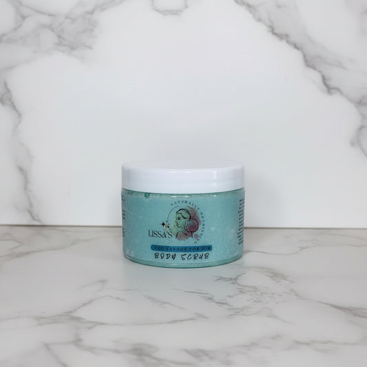 Savage for Him Emulsifying Body Scrub | Men's Sugar Scrub | Exfoliating | Moisturising Body Polish | Handmade Skincare