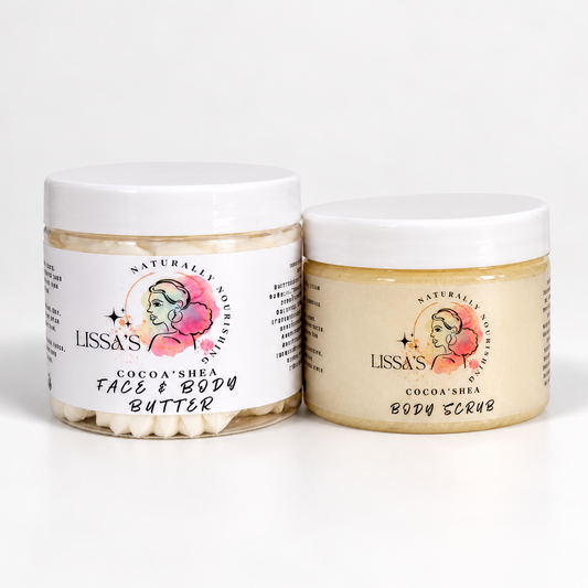 Cocoa'Shea Body Scrub & Body Butter Duo - Fragrance Free