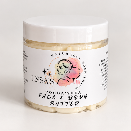 Cocoa’Shea Fragrance-Free Body Butter | Natural Shea & Cocoa Moisturiser for Dry Skin | Vegan | Lissa’s Naturally Nourishing