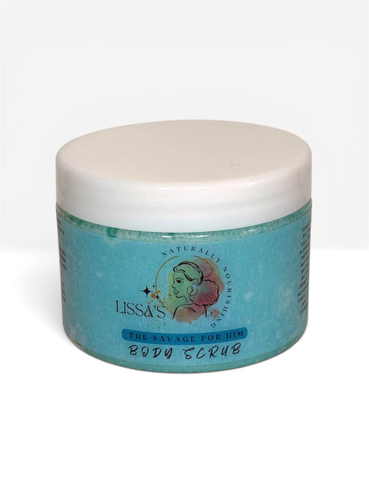 Savage for Him Emulsifying Body Scrub | Men's Sugar Scrub | Exfoliating | Moisturising Body Polish | Handmade Skincare