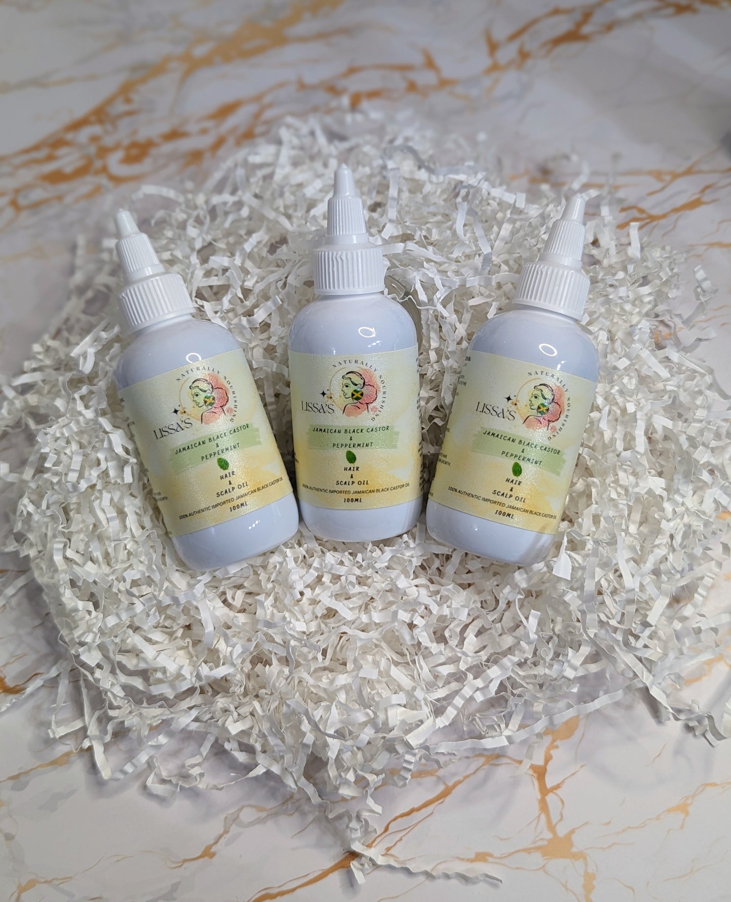Jamaican black castor and peppermint hair and scalp oil